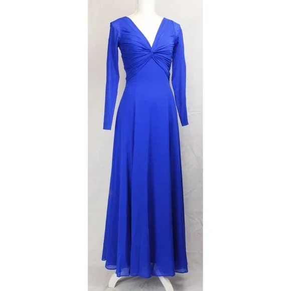 badgley mischka royal blue dress Stunning Evening Dresses Satin Royal Blue Evening Gown Off The Shoulde